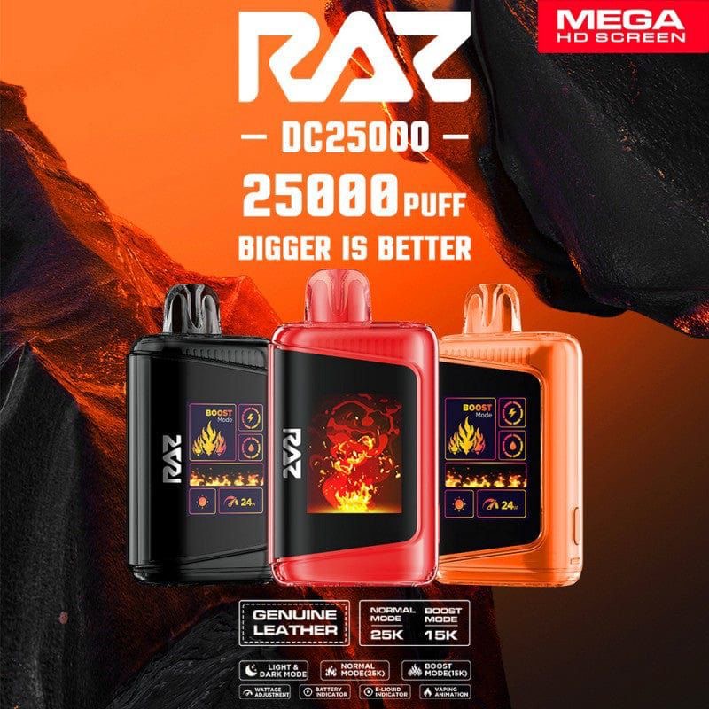 RAZ DC 250000 puff mega HD screen ￼ disposables